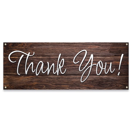 Signmission Thank You! Banner Concession Stand Food Truck Single Sided B-30167